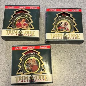 VTG Coke 3 pc Ornaments
